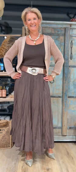173232. Ailan lurex mesh vestje rose goud