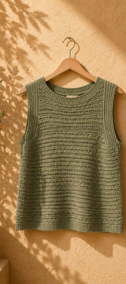 Top ajour khaki -Len 187283