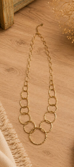 Lange ring ketting goud Sil - 187375