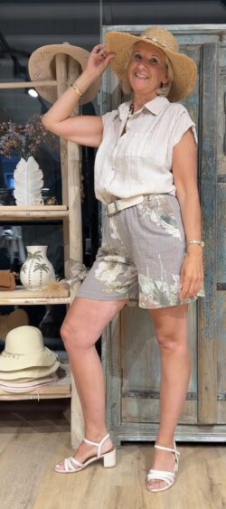 Bermuda flower taupe - Bibi 187015