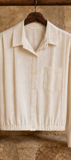 Ballon blouse beige - Evy 190299