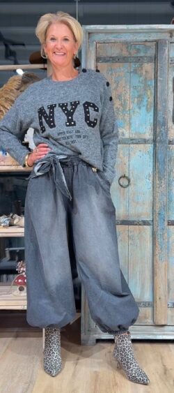 ✔️Pullover NYC grijs - Nana 190364