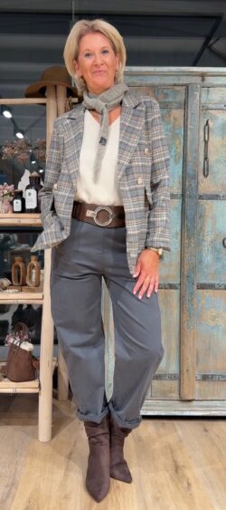 Geruite blazer grijs Evy - 191574