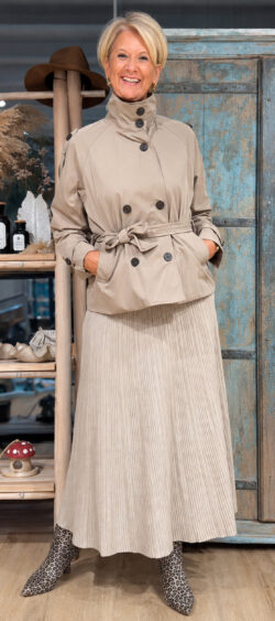 ✔️Midi trenchcoat taupe - Evy 190484