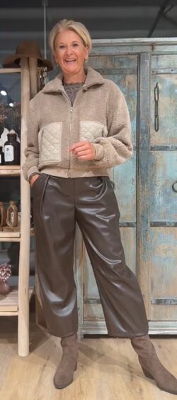 Teddy bomber jack taupe - Evy 191297