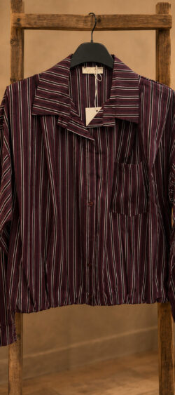 Blouson streep bordeaux - Evy 192655