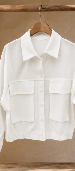 Blouson met zakken off white Nana - 191427