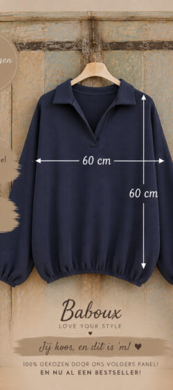Jasmine sweater met elastische zoom zwart - Bibi 190683