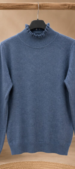 Ruffle pull-under jeansblauw mêlee Bibi - 191385
