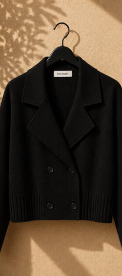 Kort blazer vest zwart - Evy (19 augustus op voorraad, je kunt al bestellen)