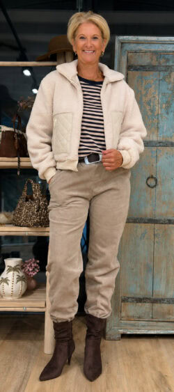 Teddy bomber jack beige - Evy 192023