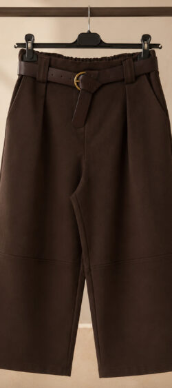 Bandplooi culotte bruin - Evy 191365