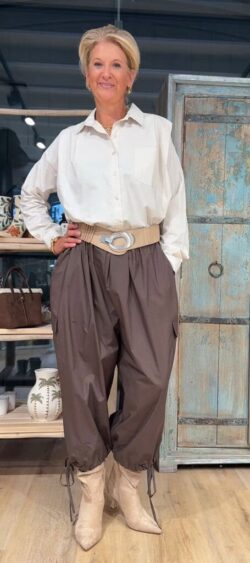 Ballon blouse beige - Evy 190299
