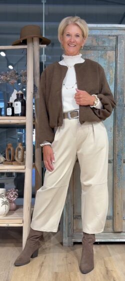 Wollook ballon jasje bruin - Evy 190767