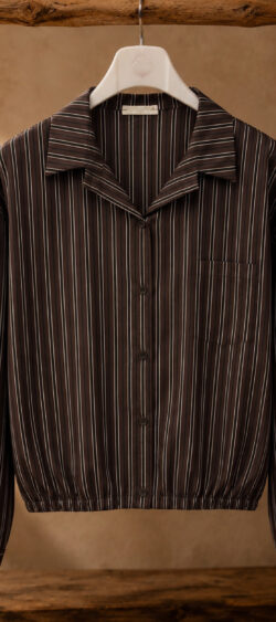 Blouson streep bruin - Evy 192657