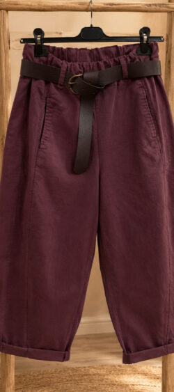 Stretch ballon broek burgundy - Elza