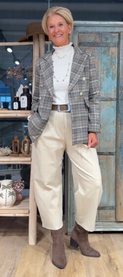 Geruite blazer grijs Evy - 191574
