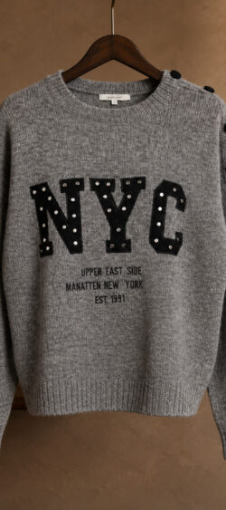 Pullover NYC grijs - Nana 190364