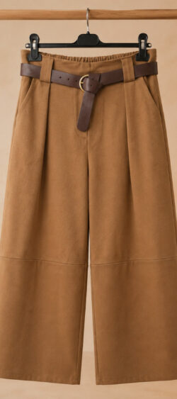 Bandplooi culotte camel - Evy 191367 ((1 september weer op voorraad, je kunt al bestellen)