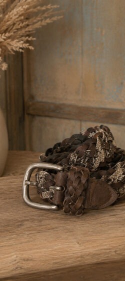 Gevlochten riem Snake brons - Renske 191016