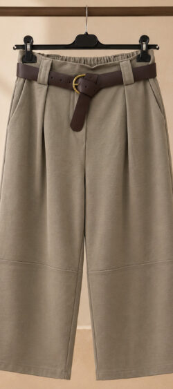 Bandplooi culotte taupe - Evy 191366