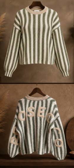 Proseco pullover khaki-ecru - Nana 190414