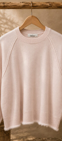 Pullover met fluffy boordje roze Evy - 192672