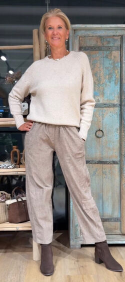 Babyrib extra ruime broek zand/taupe - Bibi 196309 (6 oktober weer op voorraad, je kunt al bestellen)