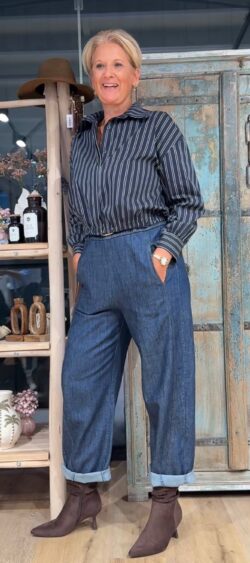 Raw denim barrel jeans ᛫ Elza 192875