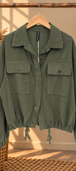 Babyrib blouson blouse khaki Bibi