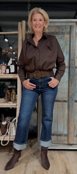 Blouson blouse bruin - Evy 190301*4