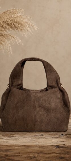 Suedine handtas bruin Lily - 192817