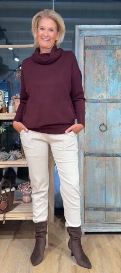 Allround stretch broek ecru - Ailan 195070