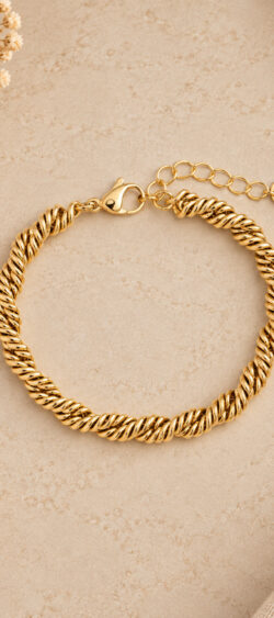 Twisted armband goud Sil  - 193837