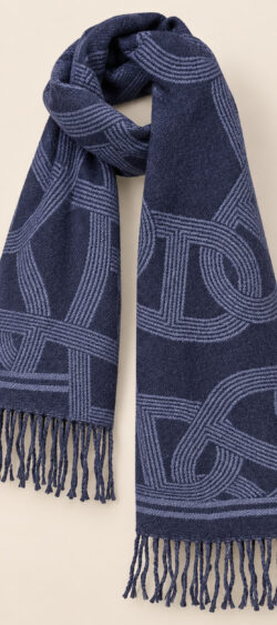 Japandi sjaal donkerblauw - 195407