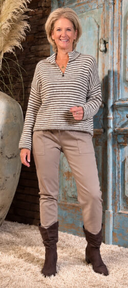 Allround stretch broek taupe - Ailan 195073