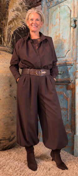 Blouson blouse bruin - Evy 190301