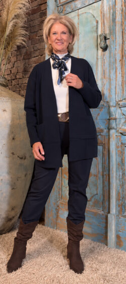 Vest donkerblauw- Evy 196091