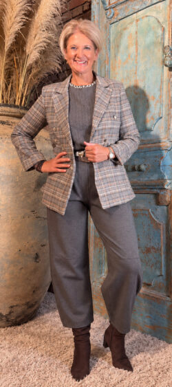 Geruite blazer grijs Evy - 191574.