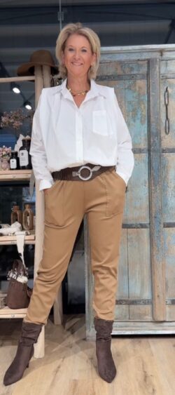 Allround stretch broek camel- Ailan 193500