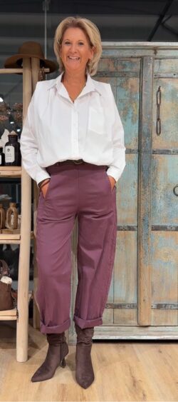 Stretch ballon broek burgundy - Elza 192637