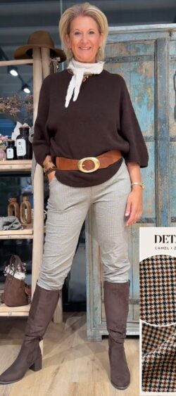 Stretchbroek mini ruitje - Bibi