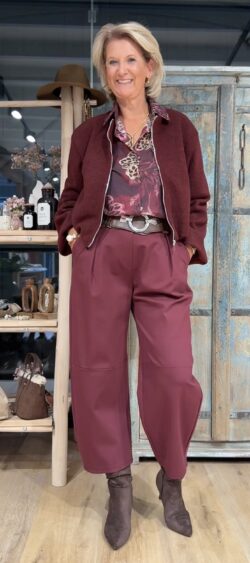 Wollook ballon jasje bordeaux - Evy 190632