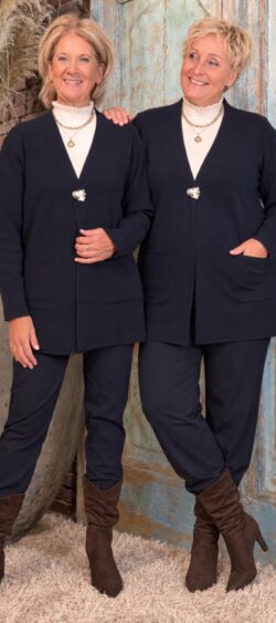 Vest donkerblauw- Evy 196091