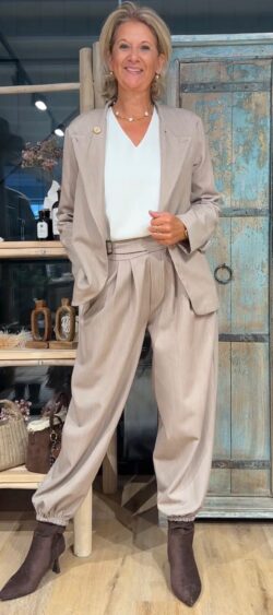 Blazer rever / overslag licht taupe - Elza 196936