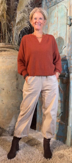 Causal wollige pullover terra - Evy 200650 (31 oktober weer op voorraad, je kunt al bestellen)