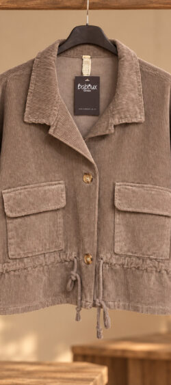 Babyrib blouson taupe - Evy 199346