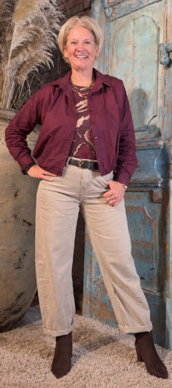 Blouson blouse bordeaux - Evy 200542